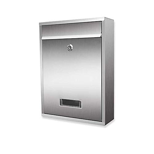 Briefkasten, Briefkasten zur Wandmontage, vertikales Schlüsselschloss, Briefkasten, Edelstahlabdeckung, rostfreies Metall, Briefkasten, Kommentarbox Briefkasten, Briefkasten zur Wandmontage, vertikales Schlüsselschloss, Briefkasten, Edelstahlabdeckung, rostfreies Metall, Briefkasten, Kommentarbox von MYXJX