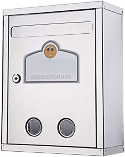 Briefkasten, Rost- und wetterfeste, vertikale Wandmontage, abschließbare Außenbriefkästen mit privatem Briefkastenschlüssel, weiß Briefkasten, Rost- und wetterfeste, vertikale Wandmontage, abschließbare Außenbriefkästen mit privatem Briefkastenschlüssel, weiß von MYXJX