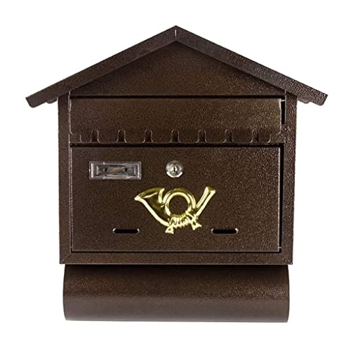 Briefkasten, Wandmontierte Briefkästen, abschließbarer Briefkasten, Retro-Briefkästen aus Metall, wetterfester montierter Briefkasten, einfach zu installierender Briefkasten for zu Hause Briefkasten, Wandmontierte Briefkästen, abschließbarer Briefkasten, Retro-Briefkästen aus Metall, wetterfester montierter Briefkasten, einfach zu installierender Briefkasten for zu Hause von MYXJX