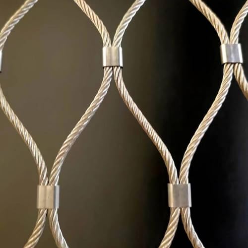 Drahtgeflecht, Begrenzungsschutznetz for Garten, Bauernhof, Treppe, Balkon, Absturzsicherung in großer Höhe, Kabelschutz-Begrenzungszaun - 2 mm Durchmesser(B mesh Hole: 10cm) von MYXJX