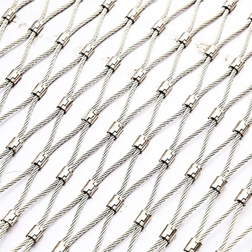 Drahtgeflecht, Flexibles Sicherheitsnetz aus Edelstahl 304, dehnbares Balustrade-Füllnetz(2x6m) von MYXJX