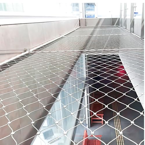 Drahtgeflecht, Schutzbegrenzungsnetz for den Garten, verzinktes Drahtnetz, dehnbares Balustrade-Balkon-Schutznetz, Tierzaun - Durchmesser 2 mm(1X10M) von MYXJX