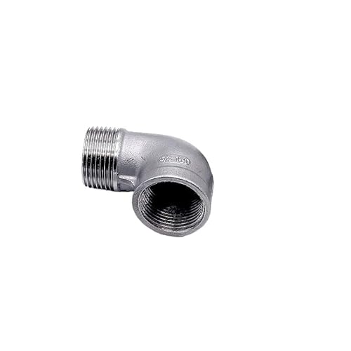 Edelstahl-Winkelstück, 1/8 "1/4" 3/8 "1/2" 3/4 "Edelstahl SS304 Weibliche X Männlichen 90 Ellenbogen Gewinde Rohr Armaturen for Wasser Gas Öl(1") von MYXJX