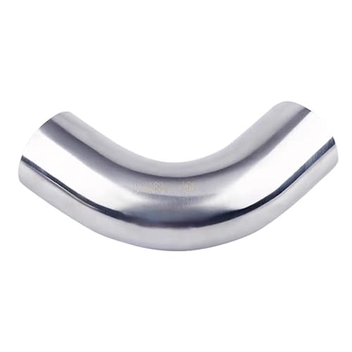 Edelstahl-Winkelstück, 1PC 19/32/38/51/76/102mm Edelstahl 304 OD 90 Grad Sanitär schweißen Lange Ellenbogen Rohr Anschluss Armaturen Polieren(32mm OD) von MYXJX