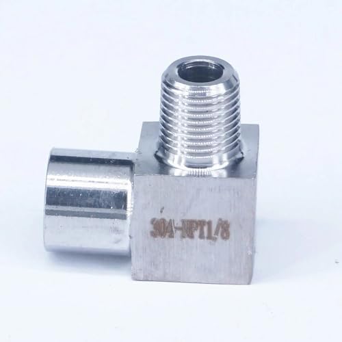 Edelstahl-Winkelstück, 1PC 3500psi 1/8 "NPT Weiblichen zu Männlichen Ellenbogen Rohr Fitting 304 Edelstahl Wasser Gas Öl 250 Bar von MYXJX
