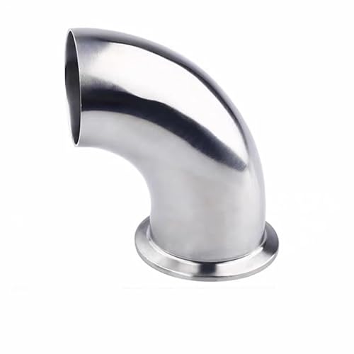 Edelstahl-Winkelstück, 1PC Eine Seite Butt Weld Tri Clamp SS304 Edelstahl 90 Grad Ellenbogen Sanitär Rohr Fitting(76mm x Ferrule 91) von MYXJX