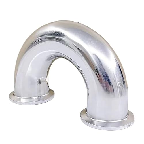 Edelstahl-Winkelstück, 1pc Rohr O/D 19-108mm Tri Clamp 1.5 "2" 2. "3" 3. "304 Edelstahl Ferrule Sanitär 180 Grad(Fit Tube OD 25mm) von MYXJX
