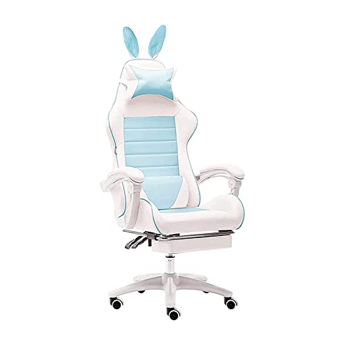 Gaming-Stuhl, Gamichair Racidesk Stuhl Ergonomischer Bürostuhl Executive Hohe Rückenlehne Pu-Leder Arbeitsstuhl mit Gepolsterten Armlehnen Fußstütze Rolli-Drehstuhl for Männer Teenager/a(C) von MYXJX