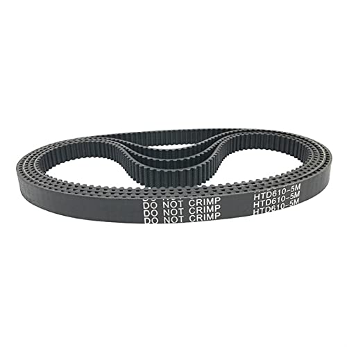Gummizahnriemen, 4 Stück Closed Loop Riemen 610-5M-15, B=10/20/25mm, HTD Zahnriemen, L=610mm, Synchronriemen aus Gummi, 122T(Width 25mm) von MYXJX
