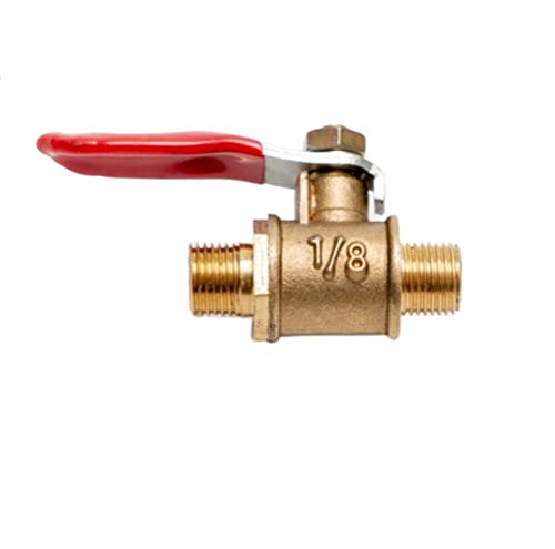 Kugelhahn, 1 STÜCK 1/8 "1/4" 3/8 "1/2" Messing Kleiner Kugelhahn Innen-/Außengewinde Ventilverbinder Joint Kupferrohrverschraubung(4) von MYXJX