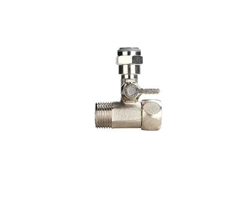 Kugelhahn, 1 x Kugelhahn for Wasserreiniger, 1/2 Zoll bis 1/4, 3/8, PE-Rohr, Messinglegierung, Kunststoff, 3-Wege-Adapter, Wasserhahnanschluss, Hardware-Zubehör(Stainless Steel 02) von MYXJX