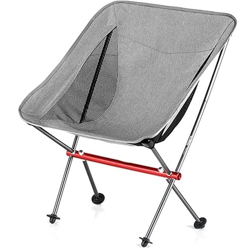 MYXJX Campingstuhl, Leichter Klappstuhl for Camping, Strand und Rasen – Tragbarer Untertassenstuhl mit breiter Rückenlehne(Agray) von MYXJX