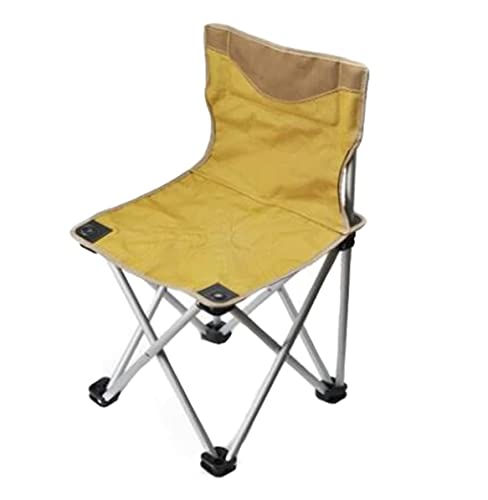 MYXJX Campingstuhl, Tragbarer Klappstuhl aus Aluminiumlegierung – Ultraleichter Outdoor-Campingstuhl mit Rückenlehne for Rasen, Strand und Angeln(46.5 * 45.5 * 75cm) von MYXJX