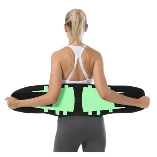MYXJX Elastischer Rücken-Lendenwirbelstützgürtel Orthopädischer Haltungskorrektor Unterer Rücken Taille Rückenstützgürtel(Black,XXL) von MYXJX