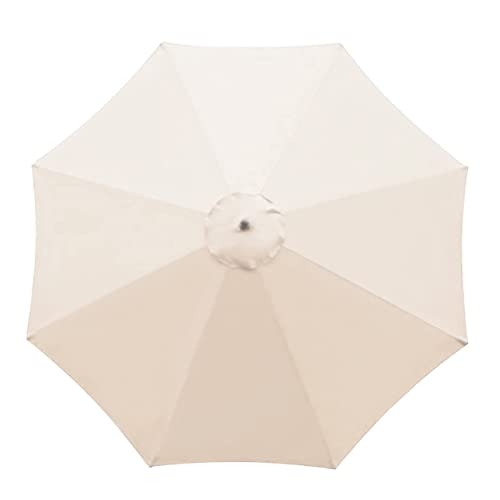MYXJX Ersatz-Sonnenschirmbezug, 2,7 m 8 Rippen Garten Sonnenschirm Ersatz Abdeckung Outdoor Markise Wasserdicht Sonne(Off White) von MYXJX