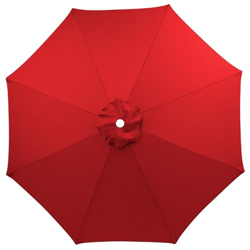 MYXJX Ersatz-Sonnenschirmbezug, 2M/2,7M/3M+6 Arme/8 Arme Ersatz-Sonnenschirm-Stoffbezug for Gartenschirm, nur Baldachin(Big Red,2.7m/8 Rib) von MYXJX