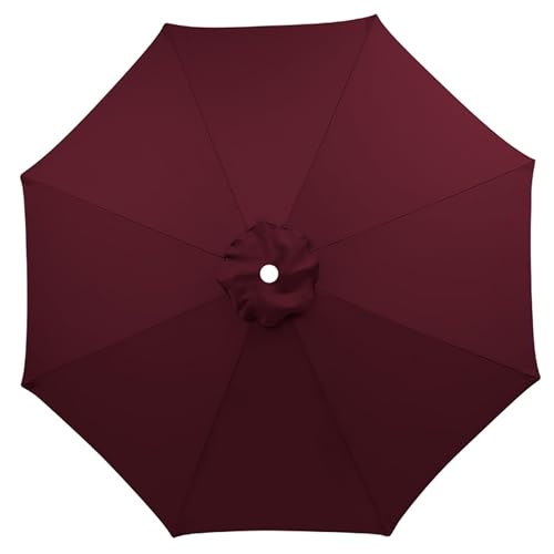 MYXJX Ersatz-Sonnenschirmbezug, 2M/2,7M/3M+6 Arme/8 Arme Ersatz-Sonnenschirm-Stoffbezug for Gartenschirm, nur Baldachin(Burgundy,3m/6 Rib) von MYXJX
