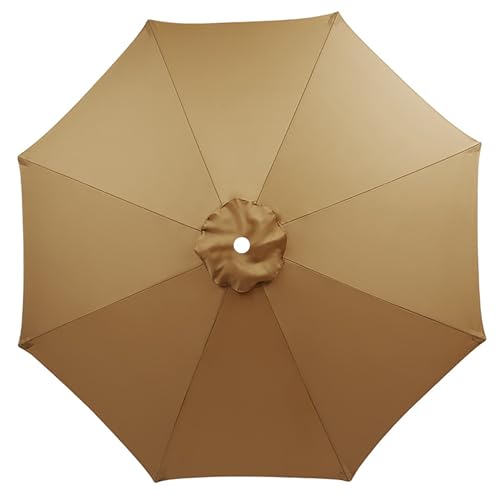 MYXJX Ersatz-Sonnenschirmbezug, 2M/2,7M/3M+6 Arme/8 Arme Ersatz-Sonnenschirm-Stoffbezug for Gartenschirm, nur Baldachin(Khaki,2.7m/8 Rib) von MYXJX