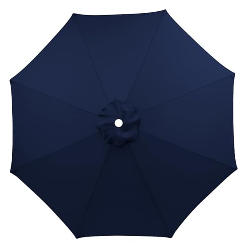 MYXJX Ersatz-Sonnenschirmbezug, 2M/2,7M/3M+6 Arme/8 Arme Ersatz-Sonnenschirm-Stoffbezug for Gartenschirm, nur Baldachin(Navy,3m/8 Rib) von MYXJX