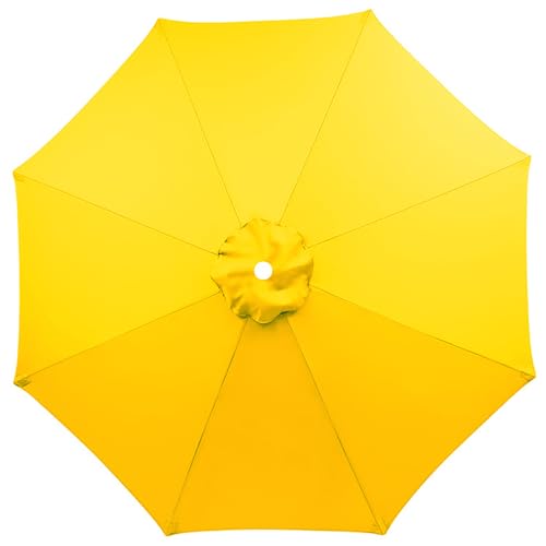 MYXJX Ersatz-Sonnenschirmbezug, 2M/2,7M/3M+6 Arme/8 Arme Ersatz-Sonnenschirm-Stoffbezug for Gartenschirm, nur Baldachin(Yellow,2.7m/8 Rib) von MYXJX