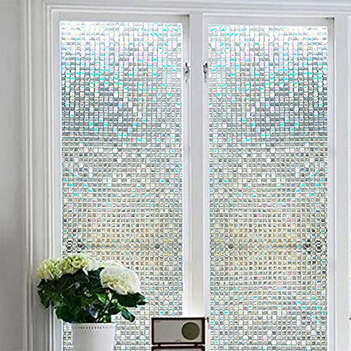 MYXJX Fensterfolie für mehr Privatsphäre, Frosted Fenster Abdeckung Film Statisch Haftenden Glas Folie Aufkleber 3D Opak Wasserdicht Badezimmer(Wide45cm Long500cm) von MYXJX