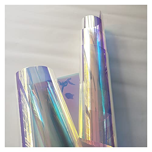 MYXJX Fensterfolie für mehr Privatsphäre, Regenbogenfarbene Einweg-Tönung for Sichtschutz, Wärmedämmung, Fenster, Heimdekoration(40 X 400 cm) von MYXJX