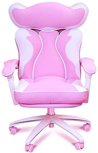 MYXJX Gaming-Stuhl, Bürostuhl, Computer-Gamichair Pink Cute, Home Lift Reclinilive Chair Ergonomischer Gaming-/Normalstuhl(Normal) von MYXJX