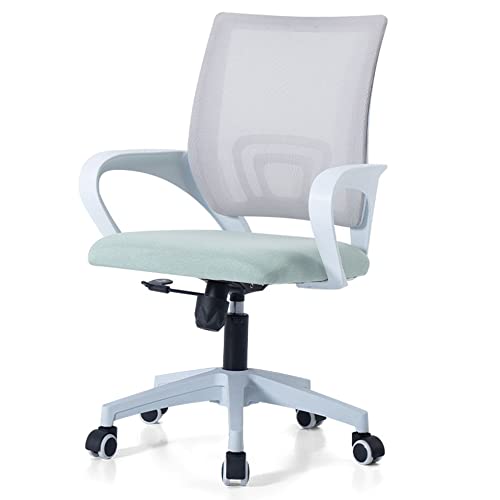 MYXJX Gaming-Stuhl, Bürostuhl Einfacher Bürostuhl Ergonomischer Stuhl Bürostuhl Lift Konferenzstuhl Drehbarer Computerstuhl Home Einfach/Grau(Mint Green) von MYXJX