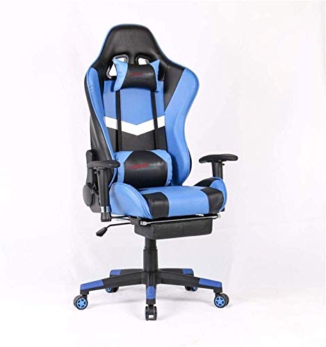 MYXJX Gaming-Stuhl, Computer-Gamichairs Gamichair Racioffice Computer-Videostuhl mit hoher Rückenlehne, ergonomisch/Rot/70 * 70 * 127Cm(Blue) von MYXJX