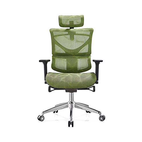 MYXJX Gaming-Stuhl, Ergonomischer, einfacher Computer-Bürostuhl, Gaming-Stuhl, bequemes Arbeitszimmer, anhebbarer Drehstuhl, Stuhl mit Rückenlehne/Rot(Green) von MYXJX