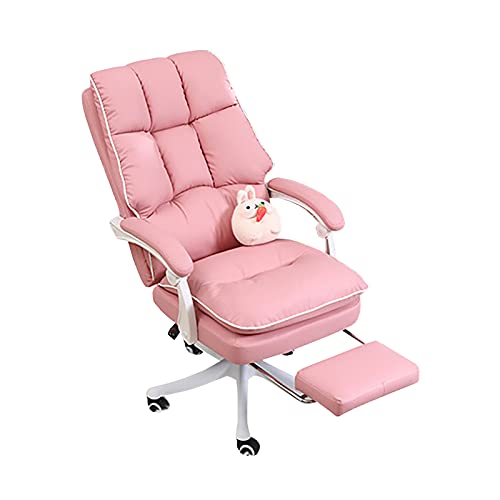 MYXJX Gaming-Stuhl, Gamichair, Mehrfarbiger PU-Computerstuhl, Bürodrehstuhl, Hohe Rückenlehne, Drehstuhl, Höhenverstellung, PC-Schreibtischstuhl, Schreibtischstühle/Rosa(Pink) von MYXJX