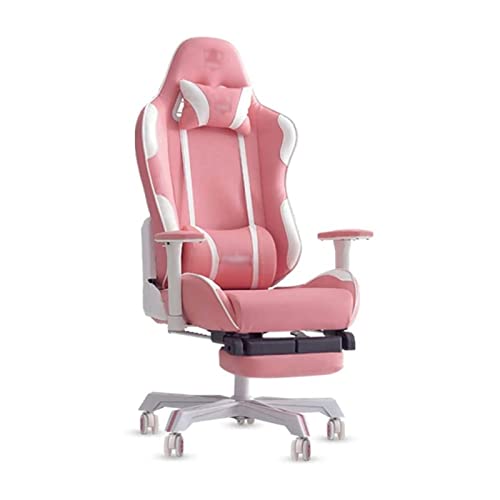 MYXJX Gaming-Stuhl, Gamichair Bürostuhl Schreibtischstuhl mit ergonomischer Lordosenstütze, Racistyle Bürostuhl aus PU-Leder, Verstellbarer Drehstuhl mit hoher Rückenlehne und Fußstütze von MYXJX