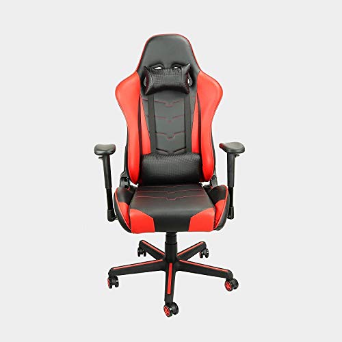 MYXJX Gaming-Stuhl, Multifunktionaler Drehstuhl, Gamichair Computerstuhl, Spielstuhl Studentenwohnheim Drehstuhl, Ergonomischer Liftstuhl, Lederstuhl, Learnichair/Rot(Red) von MYXJX