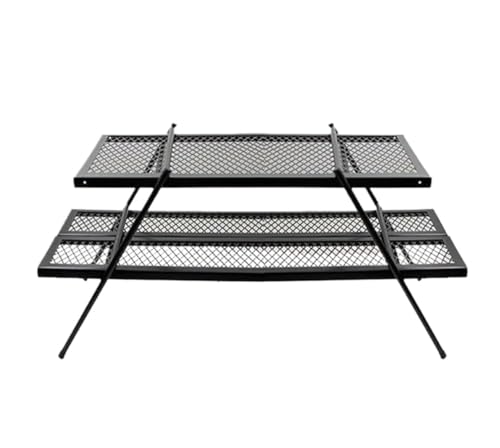 MYXJX Klapptische, Multifunktionaler klappbarer Picknicktisch for Camping | Grilltisch aus Eisen for draußen | Tragbarer Esstisch for draußen von MYXJX