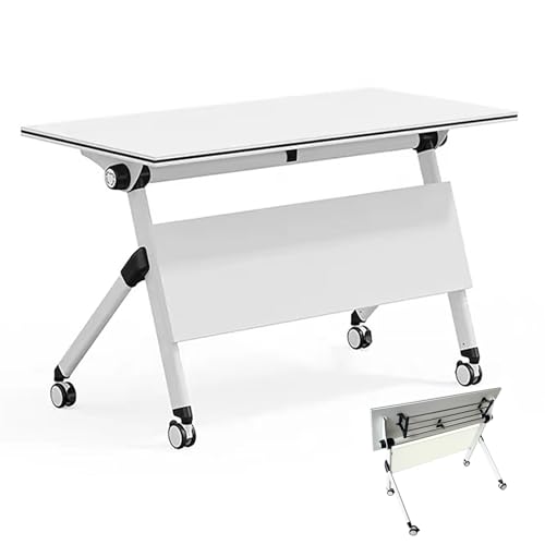 MYXJX Schreibtisch, Mit Rollen rollender Seminar-Besprechungstisch, bequem und schnell, geeignet for Büro- und Besprechungstische(120x40x75cm) von MYXJX