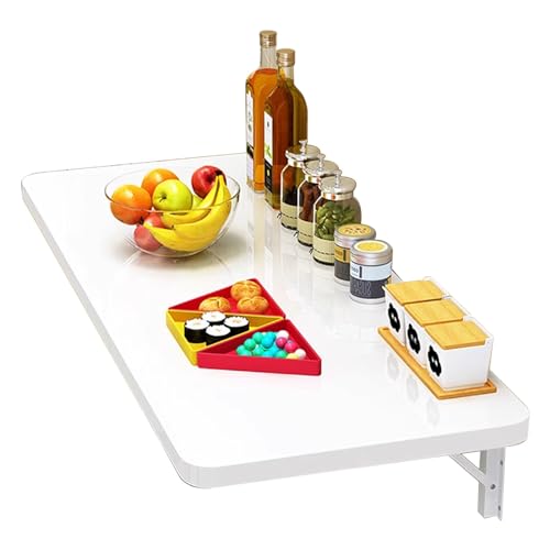 MYXJX ausklappbarer Schreibtisch, An der Wand montierter, klappbarer Frühstücks-Bartisch, Drop-Leaf-Schreibtisch for Zuhause, Küche, Esszimmer, Faltbarer Büro-Laptop-Schreibtisch(L70xW30cm/L28xW12in) von MYXJX