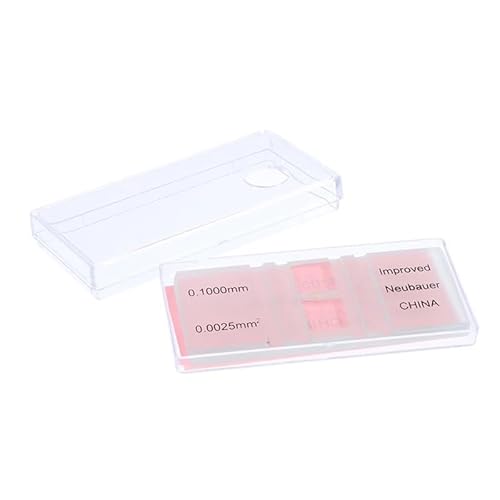 Objektträger, 1 Stück Blutzellenzählplatte, Glasmikroskop-Objektträger mit Gitterzählkammern for das Hämozytometer, Hefezähl-Biologie-Werkzeug Objektträger, 1 Stück Blutzellenzählplatte, Glasmikroskop-Objektträger mit Gitterzählkammern for das Hämozytometer, Hefezähl-Biologie-Werkzeug von MYXJX