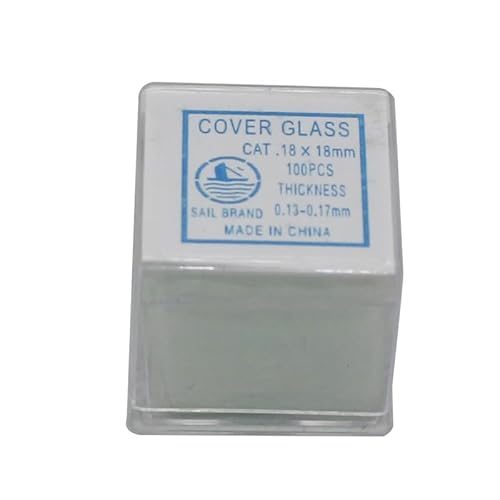 Objektträger, 100 STÜCKE Professionelle Glasabdeckung Glas Mikroskop Deckgläser 18x18mm Objektträger Abdeckungen von MYXJX