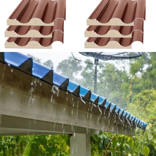 Polycarbonat-Dachplatten, 6 Stück Wellblech-Dachplatten, Dachabdeckung Ersatz for Stallungen Carport Terrasse, Anpassbar(Brown,L 1.3m/4.3ft) von MYXJX