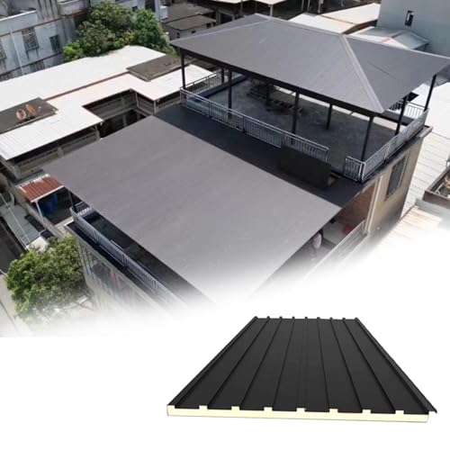 Polycarbonat-Dachplatten, Dachplatten Aluminiumlegierung Pergola Blechdachplatten, 1 Stück/2 Stück/5 Stück Isolierte Dachverkleidungsplatte(Grey,1PC-1M/3.3FT) von MYXJX