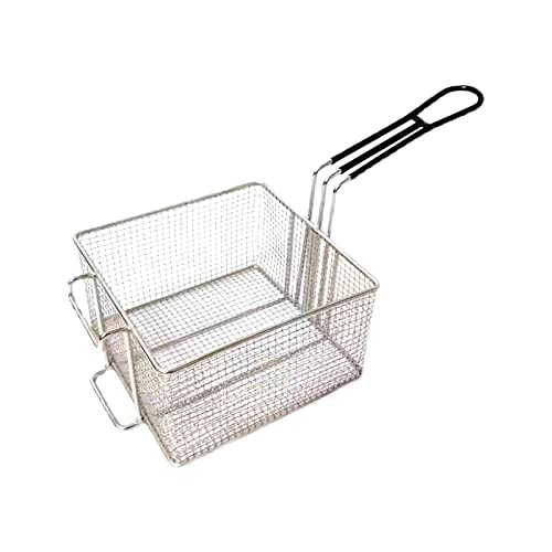 Pommes-frites-Korb, Verdickter quadratischer Frittierkorb mit integriertem Griff Kommerzielle elektrische Fritteuse Pommes-Frites-Korb Frittierkorb aus Edelstahl von MYXJX