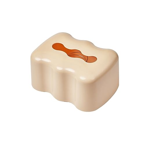 Tissue-Box-Halter, Wolkenform Hebefeder Desktop Pumppapierbox Wohnzimmer Home Kreativer Serviettenhalter Papierbox Taschentuchhalter(Yellow) von MYXJX