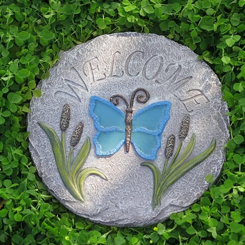 Trittsteine für den Garten, Dimensionale harzige Rasen-Gehwegsteine, mehrfarbiger dekorativer Stein for die Landschaftsgestaltung von Gehwegen(Blue) von MYXJX