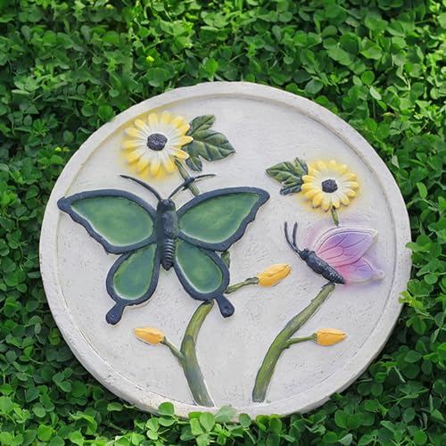 Trittsteine für den Garten, Dimensionale harzige Rasen-Gehwegsteine, mehrfarbiger dekorativer Stein for die Landschaftsgestaltung von Gehwegen(Green) von MYXJX