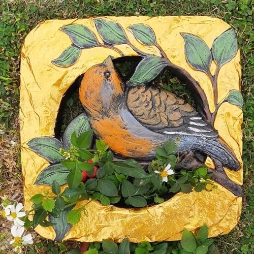 Trittsteine für den Garten, Kleine Trittsteine ​​mit Tiermuster for Gartenwege, Dekoration for die Landschaftsgestaltung im Freien for Rasen/Terrasse/Wege(Bird) von MYXJX