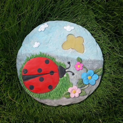 Trittsteine für den Garten, Leuchtende Pflastersteine ​​für die Landschaftsgestaltung im Außenbereich, dekorative Steine Blumenbeete, Teichbereiche und Rasenflächen(Style1,2PCS) von MYXJX