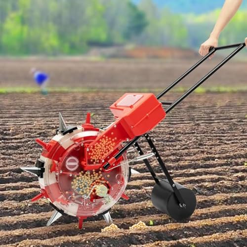 Walzen-Sämaschine, Manuelle Hand-Push-Garten-Sämaschine Walze Sämaschine, Reihenpflanzer Maispflanzer Streuer(8 Mouths) von MYXJX