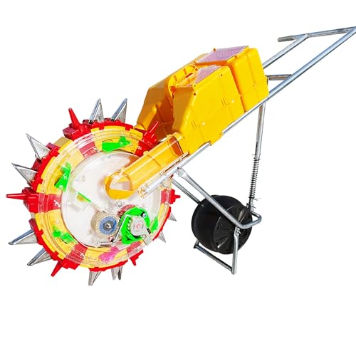 Walzen-Sämaschine, Tragbarer Präzisions-Sämaschinenstreuer aus Metall for den Garten, handbetriebene Sämaschinen, Reihenpflanzer und Düngerstreuer(6 Mouths) von MYXJX