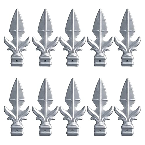 Zaunpfostenkappen, 10 Stück Zaunpfostenkappe, 25 x mm Abdeckkappe Pyramide Verzinkt Wetterfest Zauntor Schmiedeeisen Metalltor von MYXJX
