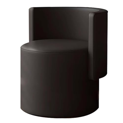 MYYMKJYXGS 360° Swivel Vanity Chair with Backrest – PU Leather Makeup Stool for Dressing Table, Bedroom, Bathroom & Entryway – Adjustable Height Comfortable Beauty Chair(Black) von MYYMKJYXGS